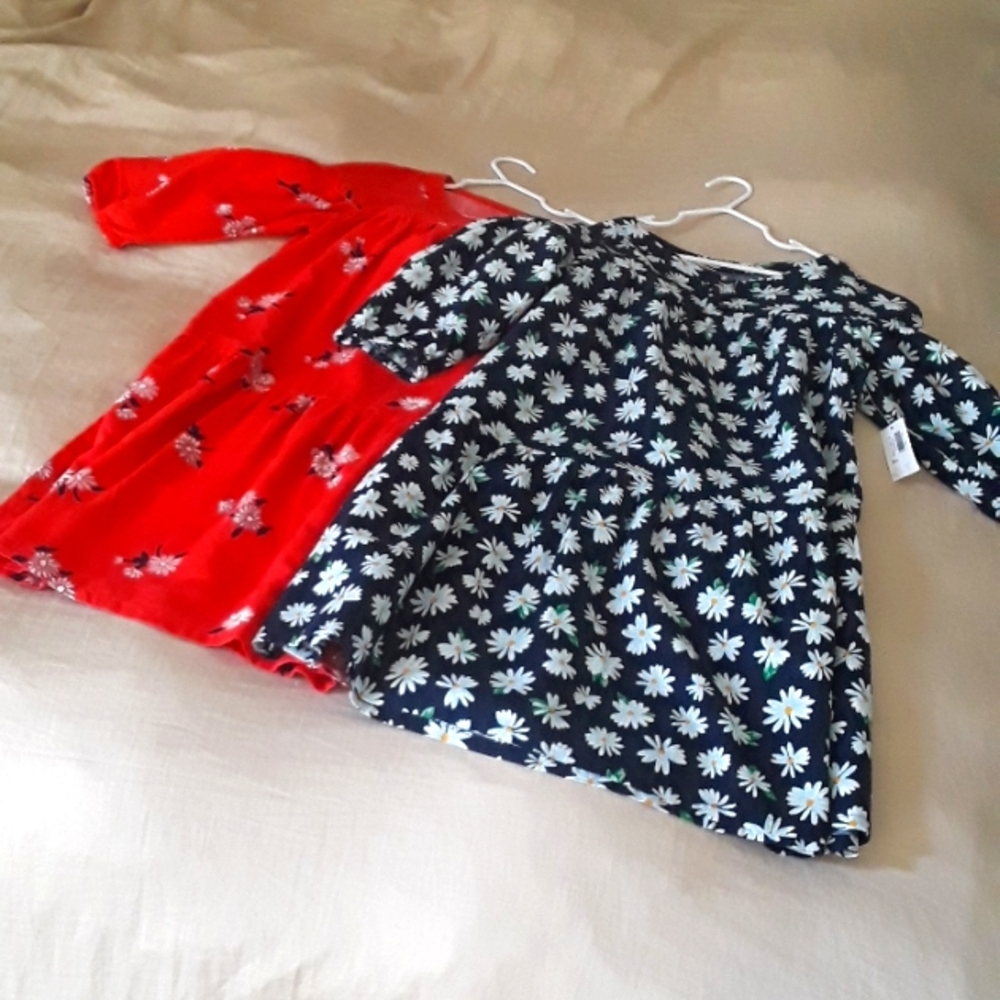 ( 2 ) NEW BOHO Floral Spring dresses 3/4 bubble sleeves SIZE M / 8 for GIRLS - Picture 5 of 12